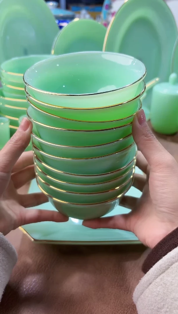 玉瓷 4.5英寸饭碗10个景德镇陶瓷