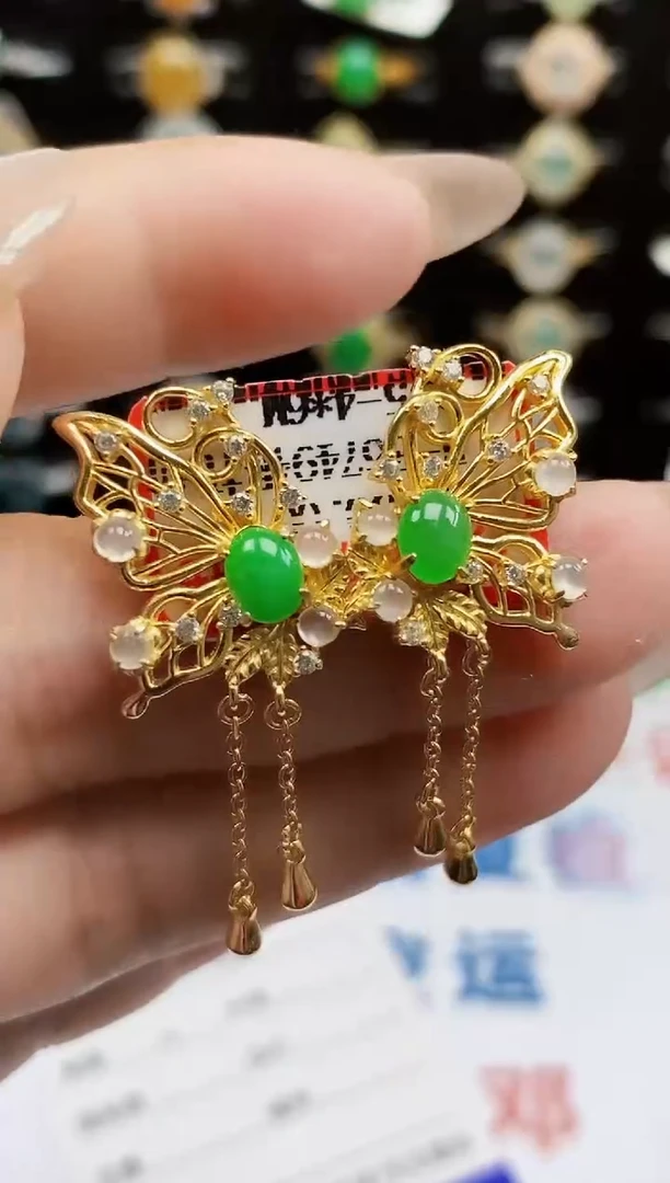 银S925镶嵌戒指翡翠2180