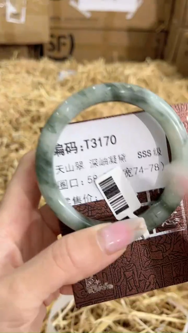 未镶嵌手镯石英质玉T3170