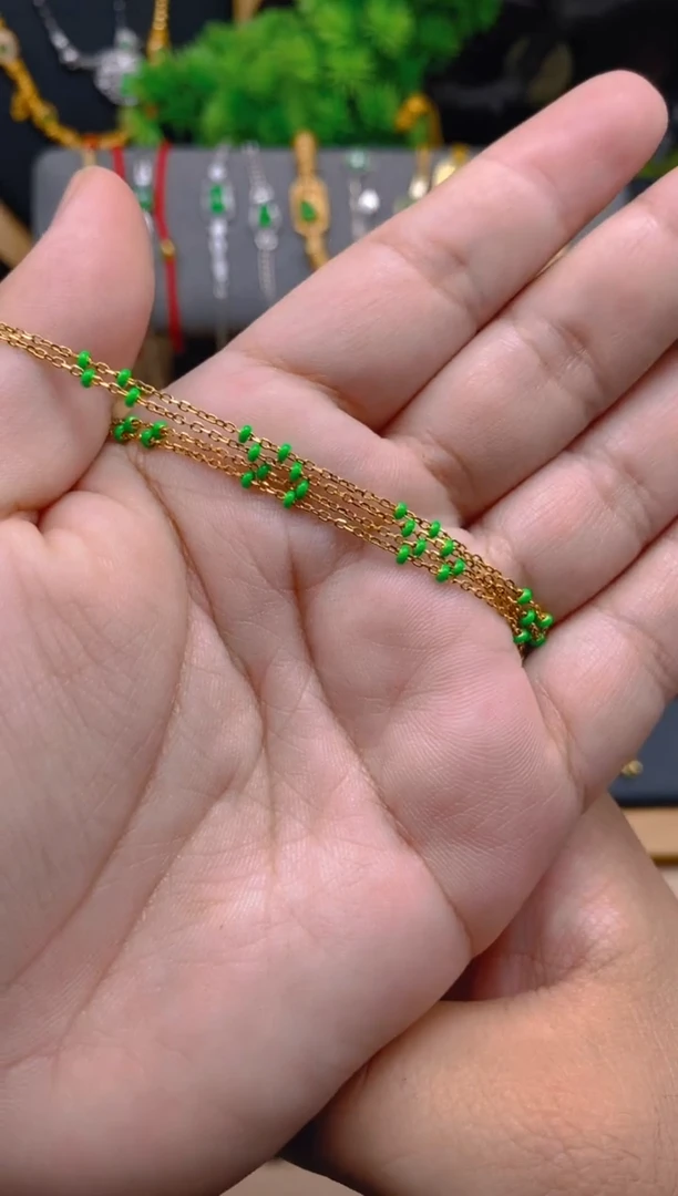 项链银S925镶嵌翡翠可调节项链1条（长度：50）