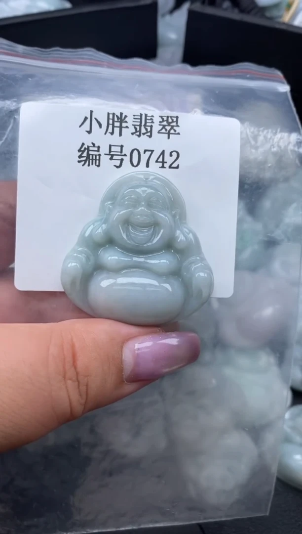 翡翠未镶嵌颈饰缅甸天然A货翡翠微瑕0742