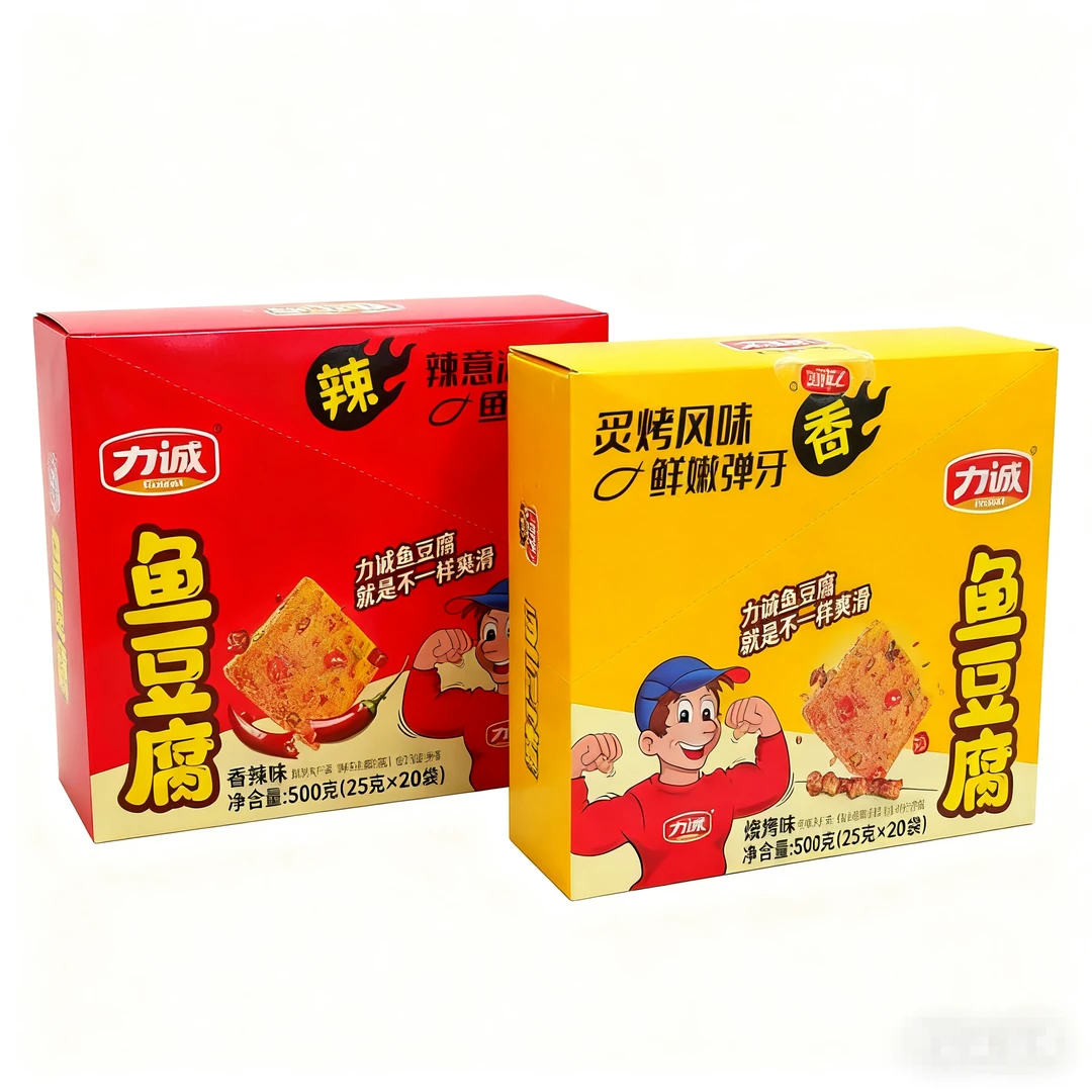力诚鱼豆腐25g香辣味/烧烤味网红解馋追剧即食休闲小吃豆腐干零食