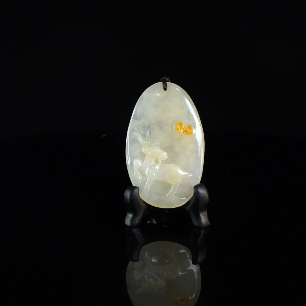 Lot.3.荔枝洞三阳开泰挂件20.9克5.4x3.3x0.9cm