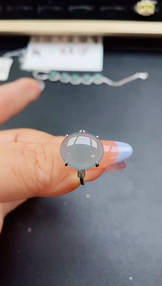 翡翠戒指银S925镶嵌231321