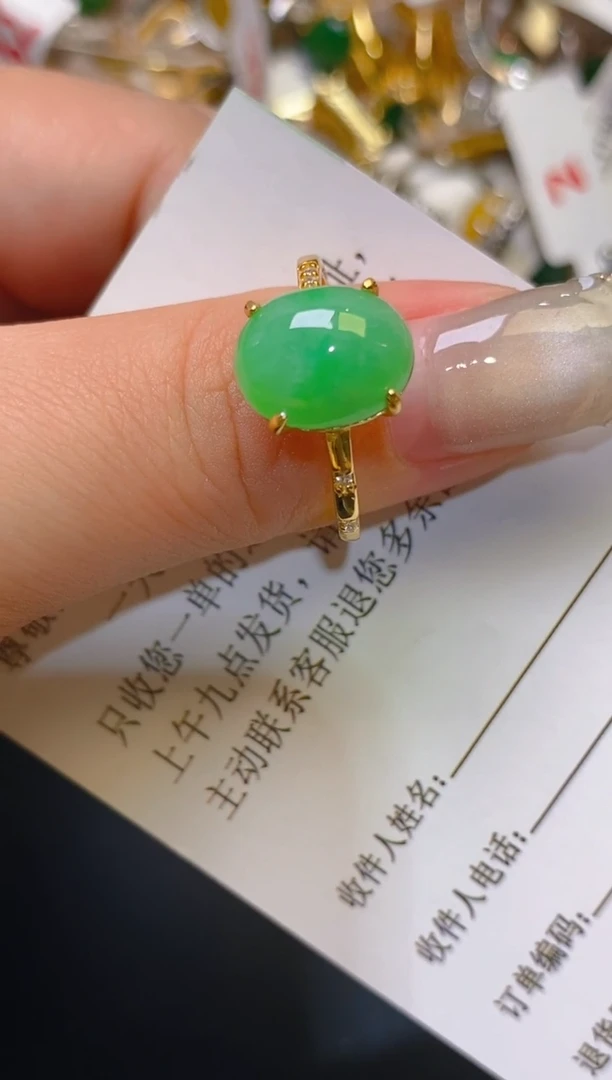 【闪购商品】翡翠耳饰银S925镶嵌天然A货翡翠1