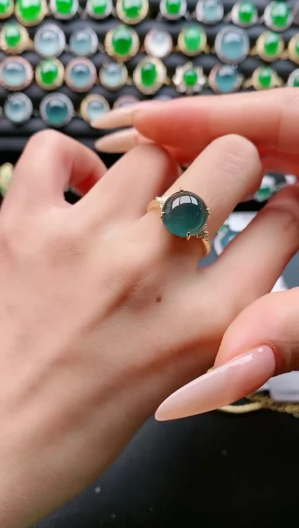 【闪购商品】翡翠戒指银S925镶嵌111111111