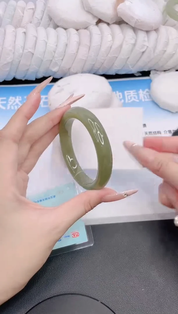 和田玉手镯未镶嵌16G239-55