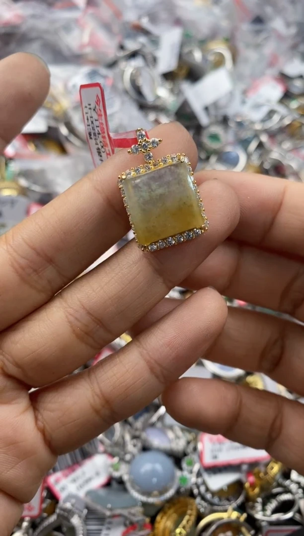 银S925镶嵌戒指翡翠3333----5