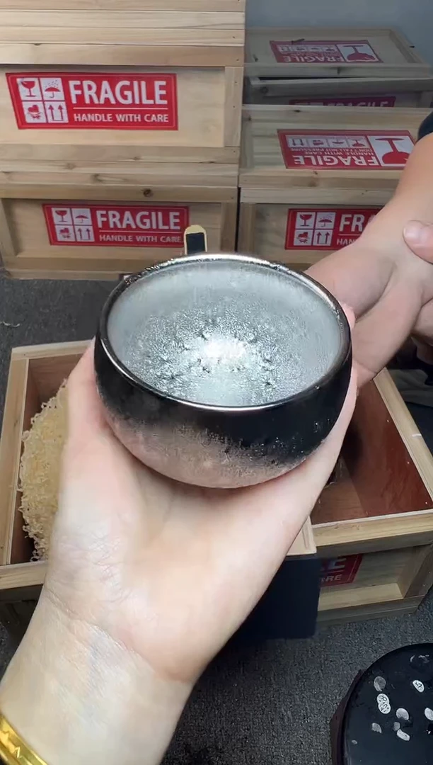 茶盏银钻 建窑建盏主人杯