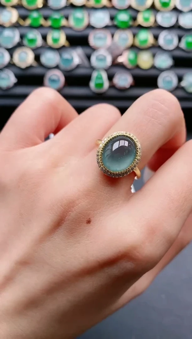 【闪购商品】翡翠戒指银S925镶嵌111111111111