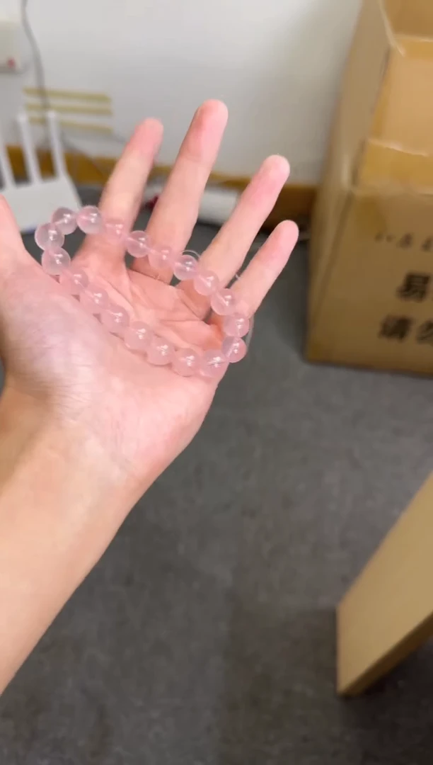 未镶嵌手串水晶天然水透体马粉10mm 多样性发一
