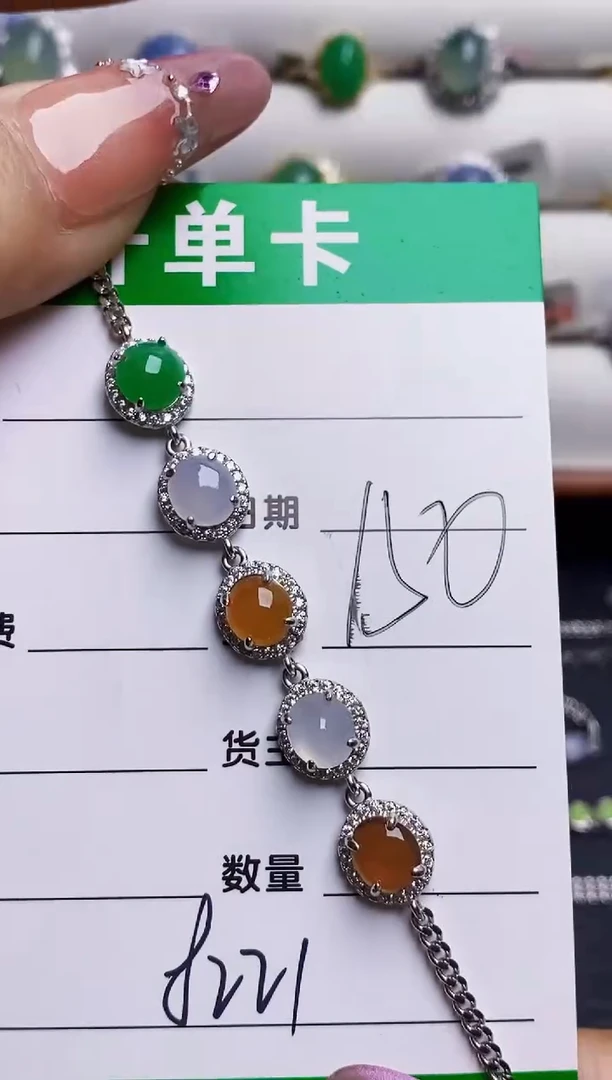银S925镶嵌戒指翡翠8221