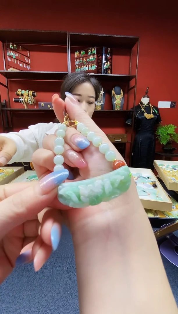 颈饰未镶嵌翡翠翡翠手串