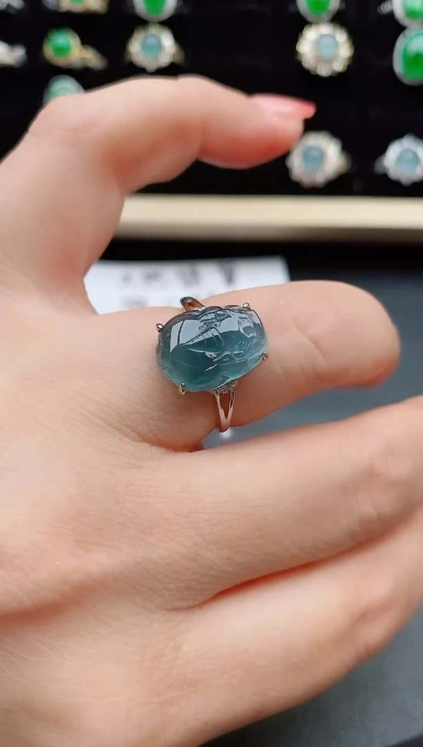 【闪购商品】翡翠戒指银S925镶嵌11111