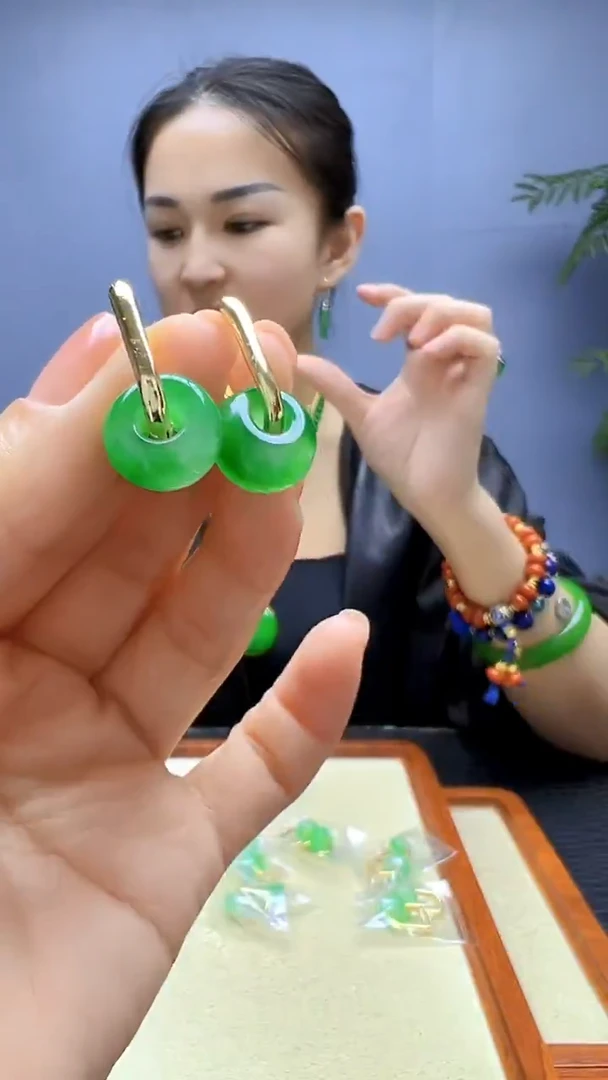 颈饰14K金镶嵌翡翠高货diy劲饰