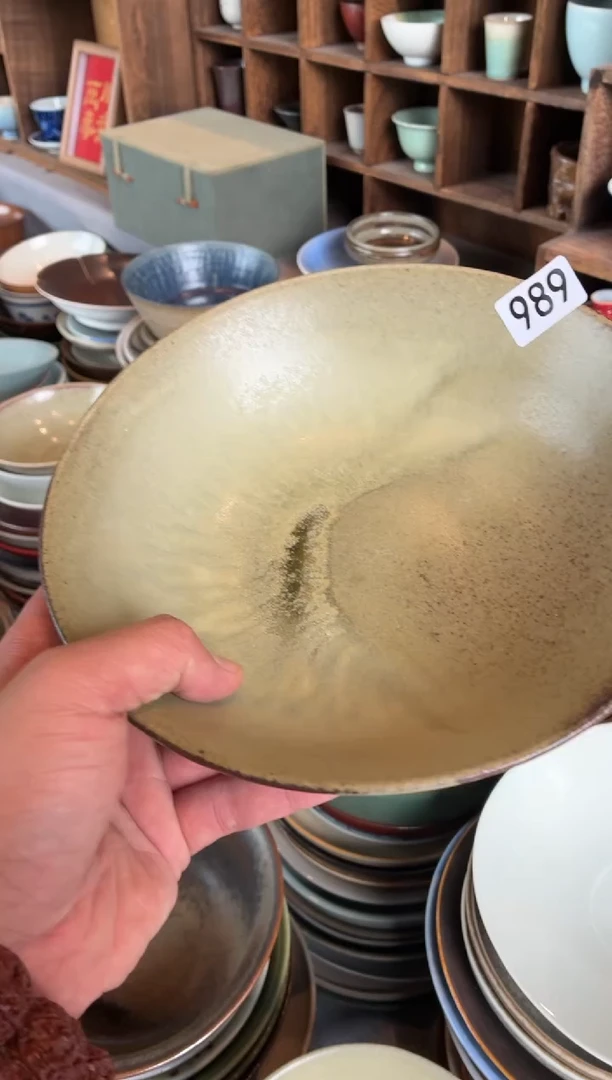 瓷片汪*989  青灰釉深碗1个