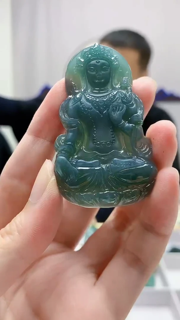定制翡翠未镶嵌4898zm-毛货挂件95