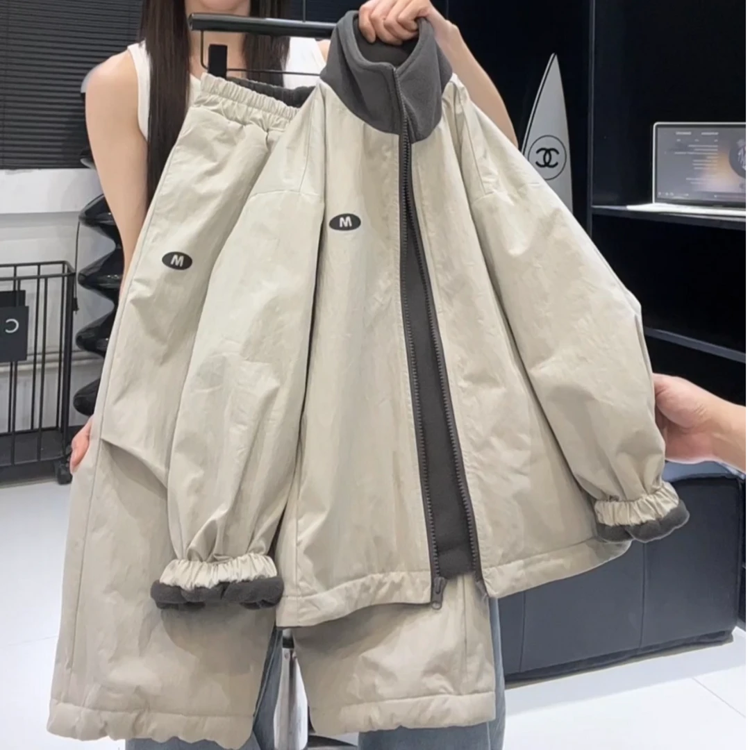 【棒嘟优优】儿童加绒加厚套装2025冬季韩版男童洋气两件套潮款 068