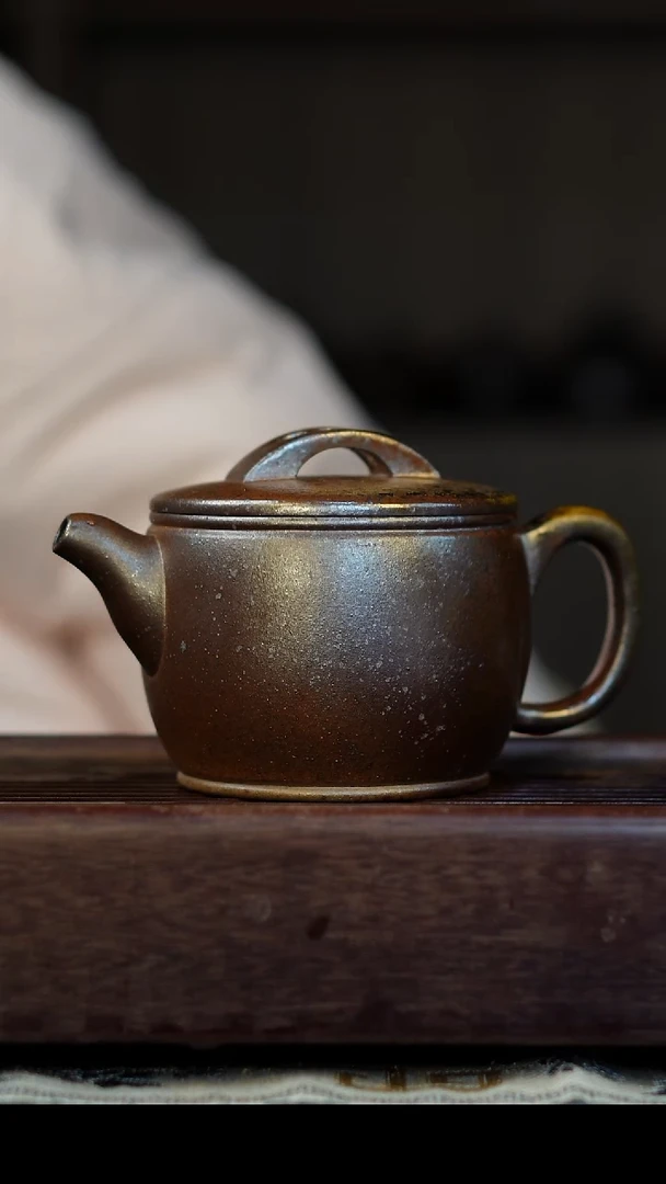 茶壶紫砂柴烧紫砂天青汉瓦