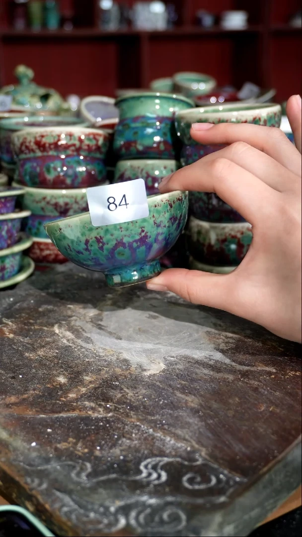 摆件精品窑变钧瓷茶器