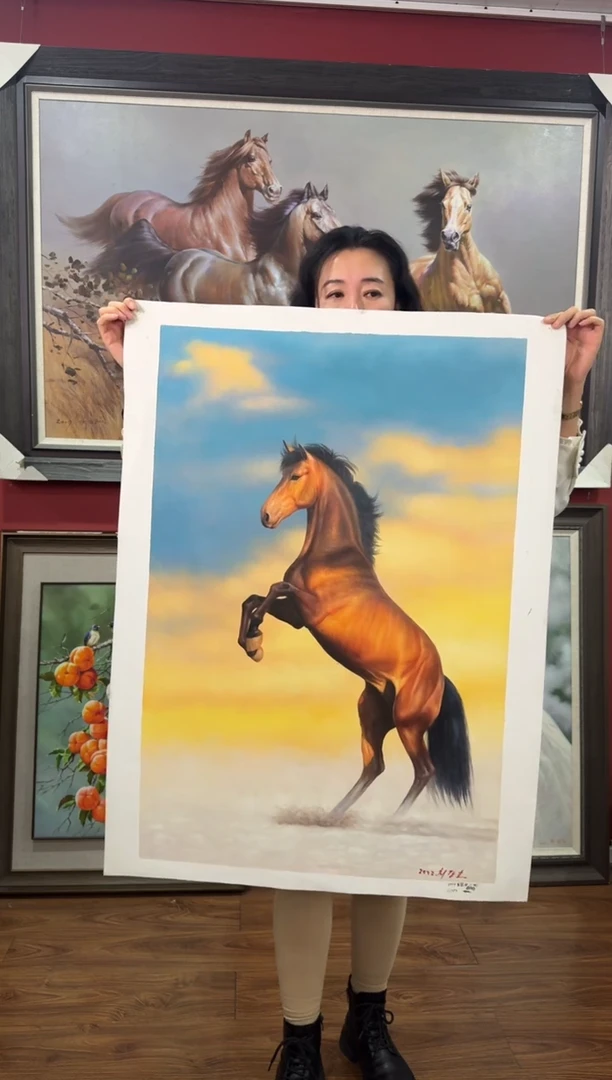 油画【37号】约90*60cm丨朝鲜原创纯手绘孤品油画丨顺丰包邮