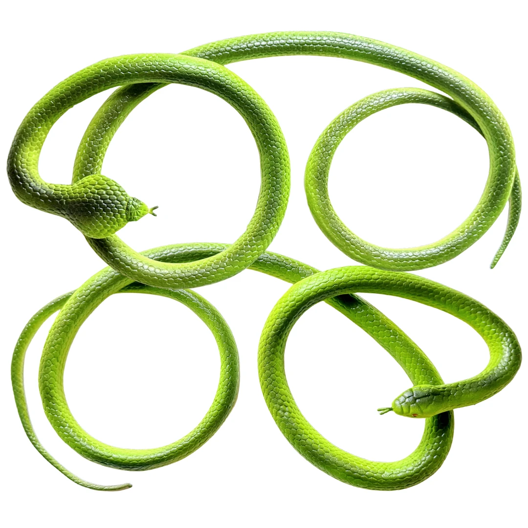 JDXK软胶仿真蛇竹叶青蛇眼镜蛇玩具园艺树木装饰吓人假蛇动物模型