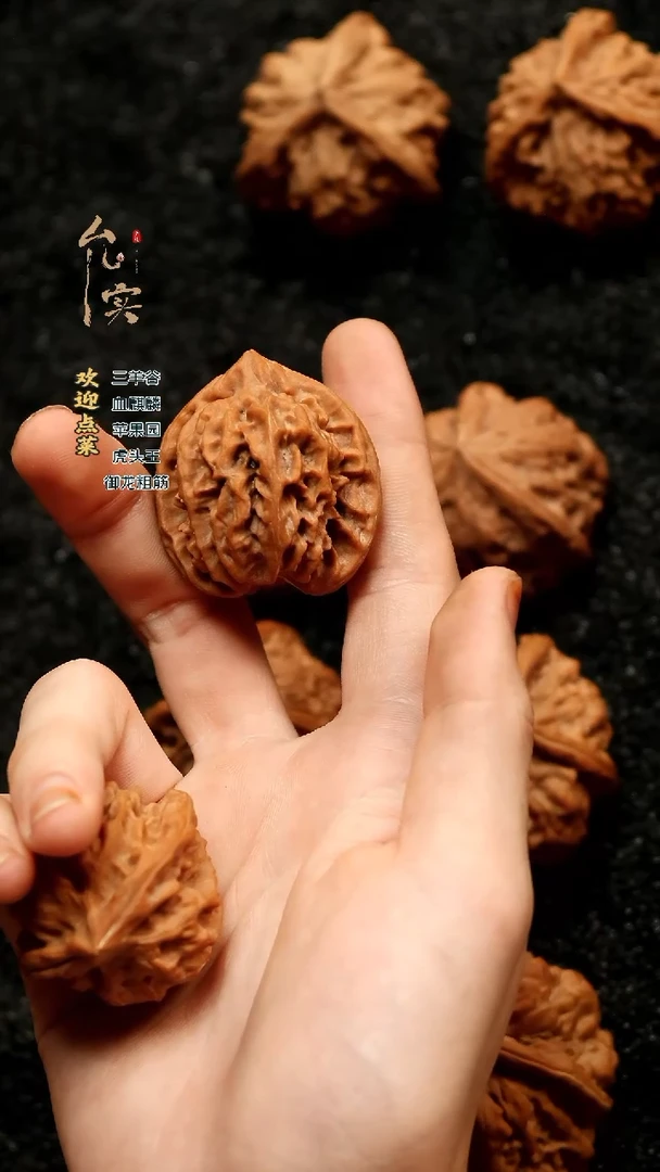 把件桃核罗*士曹大龙文玩核桃