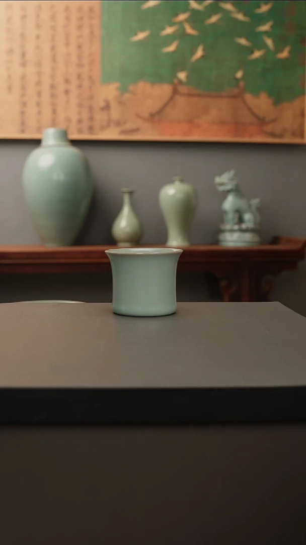 【闪购商品】杯仿古釉原矿 束腰杯