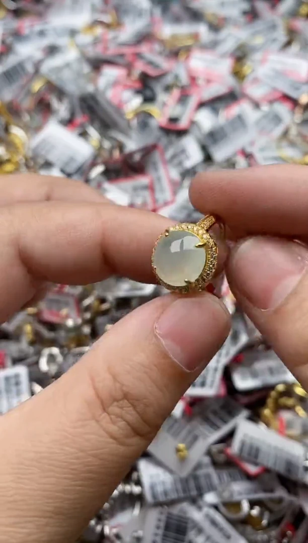 【闪购商品】翡翠戒指银S925镶嵌8888---6