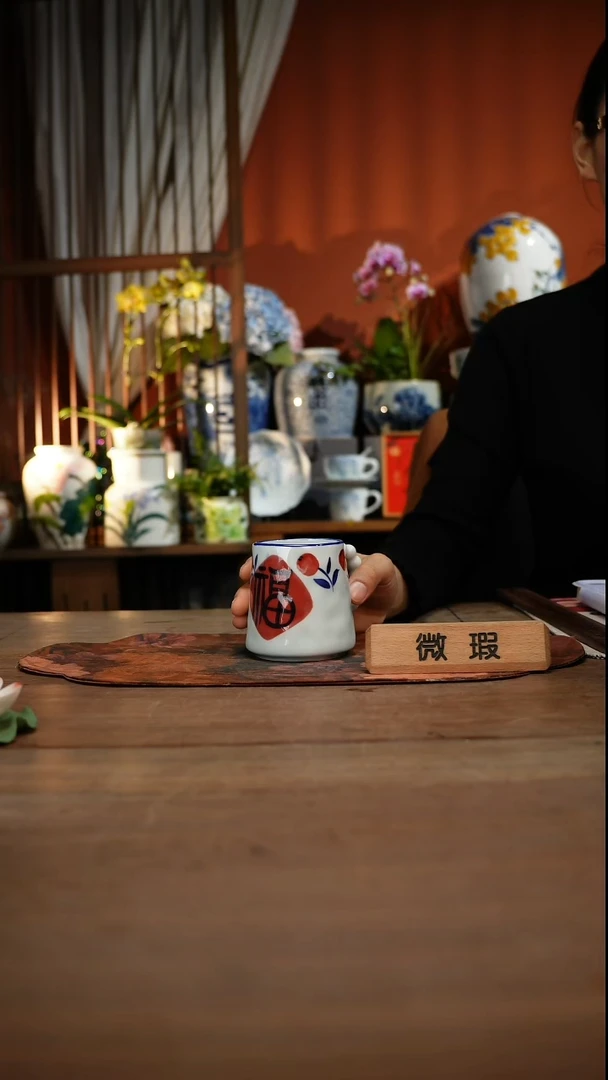 当代高温釉下彩手绘陶瓷餐具