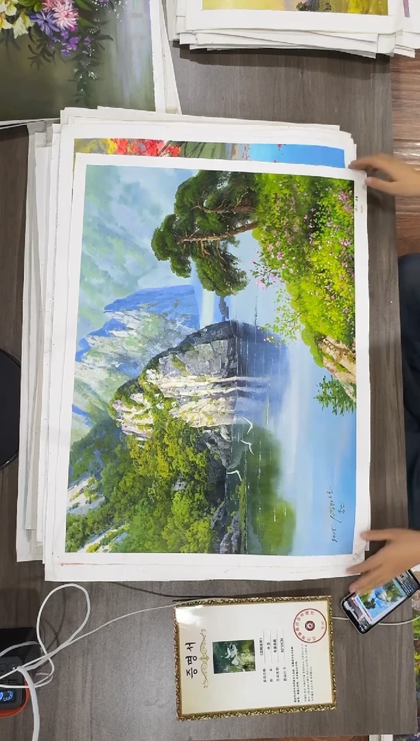 油画【46号】约50*70cm丨朝鲜原创纯手绘孤品油画丨顺丰包邮