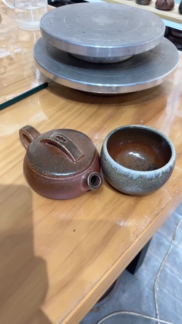 陶四*只白泥柴烧壶
