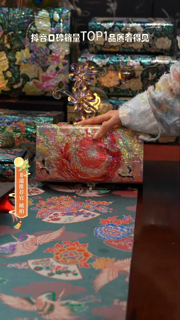 木闪购商品螺钿漆器首饰盒