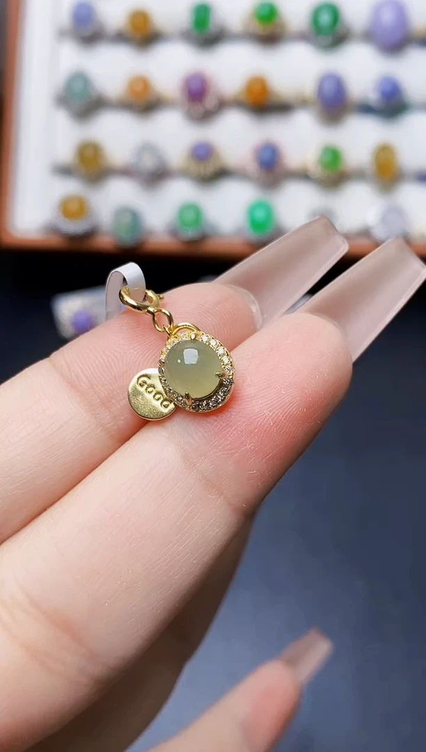 银S925镶嵌戒指翡翠1275