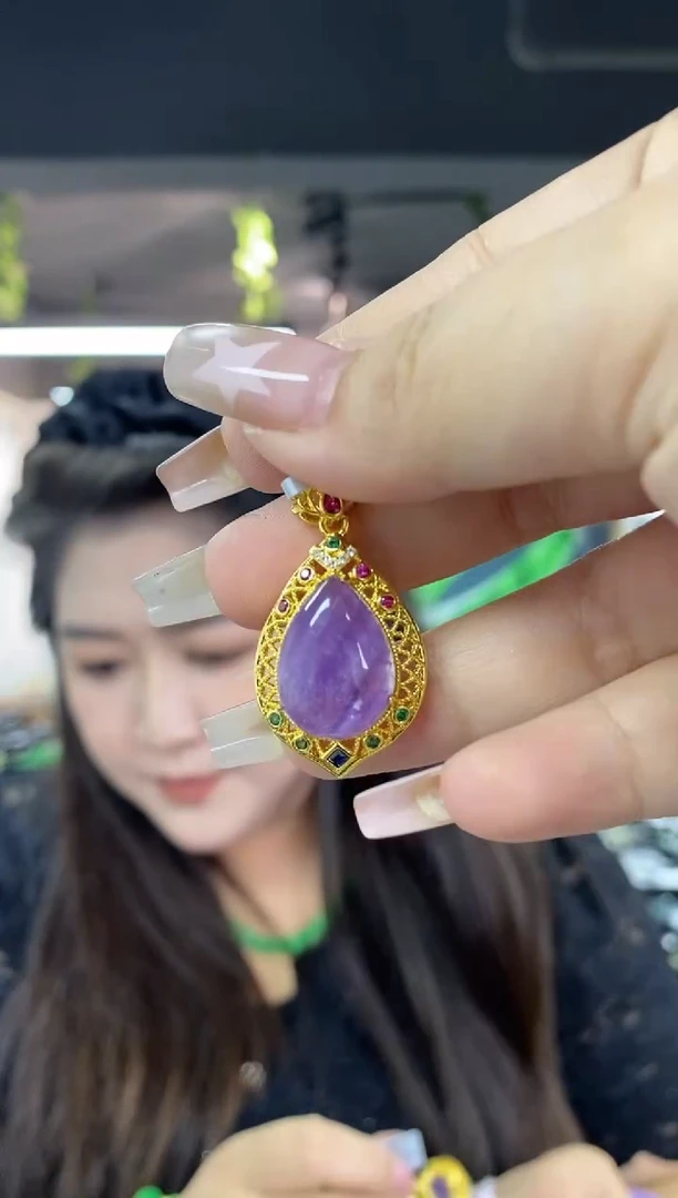 未镶嵌吊坠(不含链)紫晶多样性发其一颜色微差