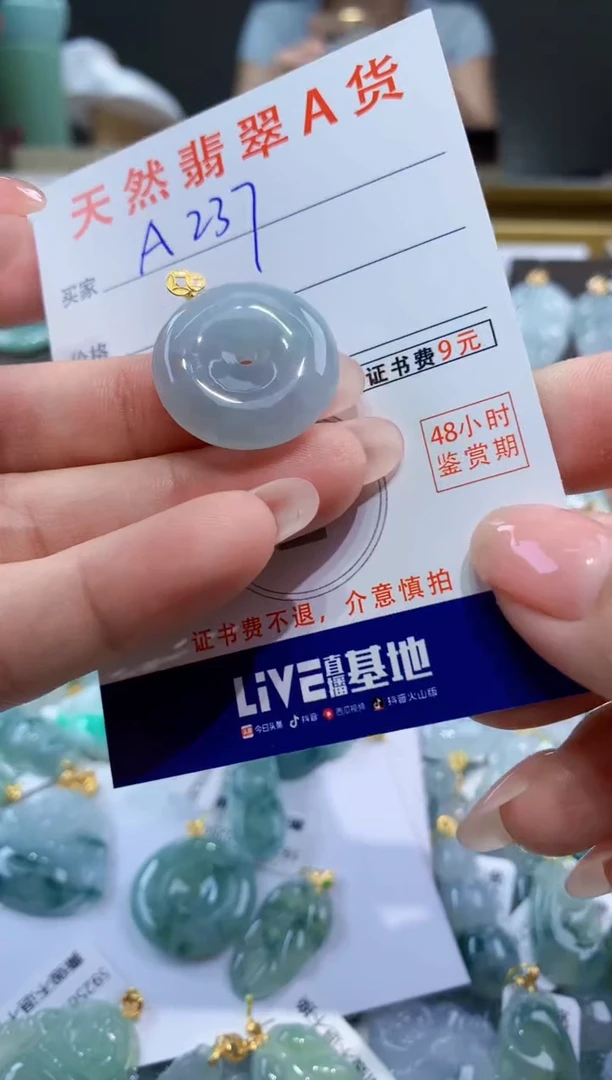 颈饰未镶嵌翡翠天然翡翠A货挂件