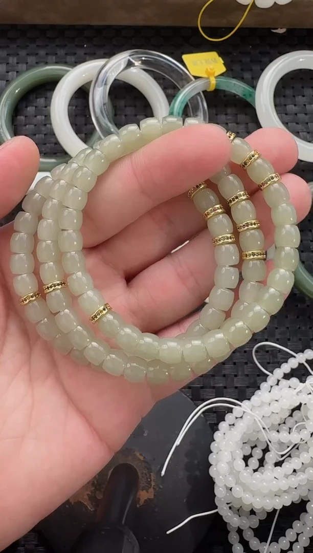 颈饰未镶嵌和田玉7*6直切（多样性发货拍一发一）