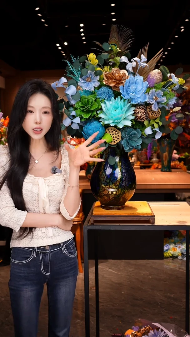 瓶琉璃手工花器花束空运包邮送货上门-以图片为准