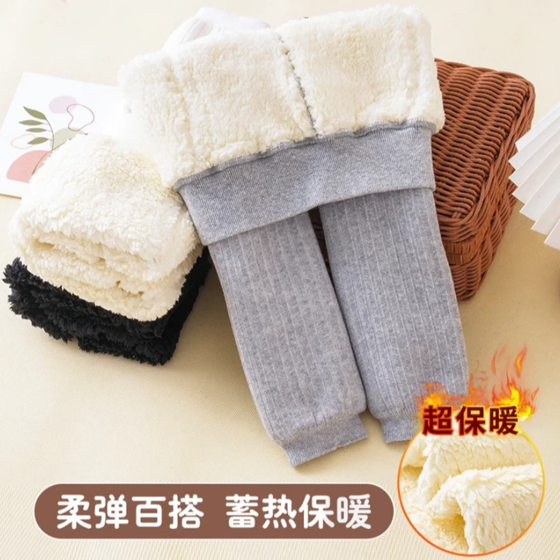 加绒女童打底裤秋冬儿童裤袜加厚九分裤宝宝裤袜a类保暖热卖特厚