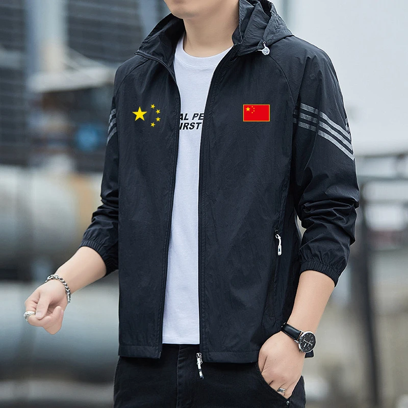 男士薄款防晒衣夏季中国China皮肤衣夹克运动百搭户外钓鱼服外套