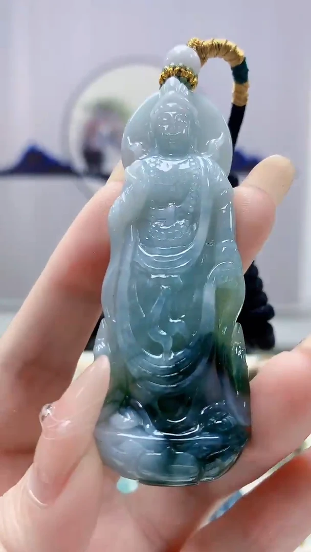 未镶嵌定制翡翠5028DD-毛货挂件70