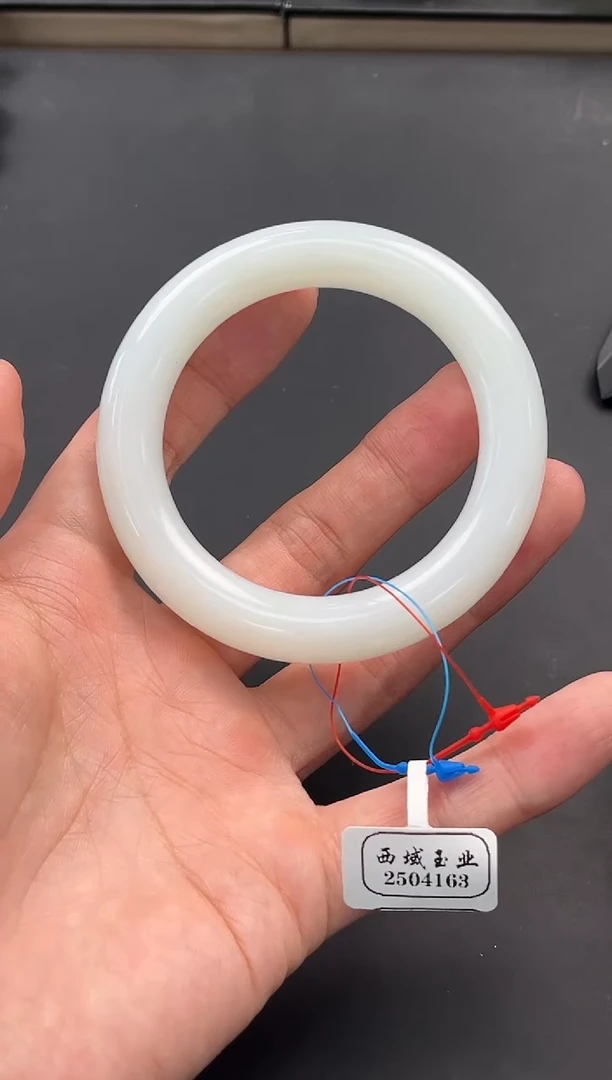 未镶嵌手串和田玉且末天泰白玉手镯卡57.3微色差