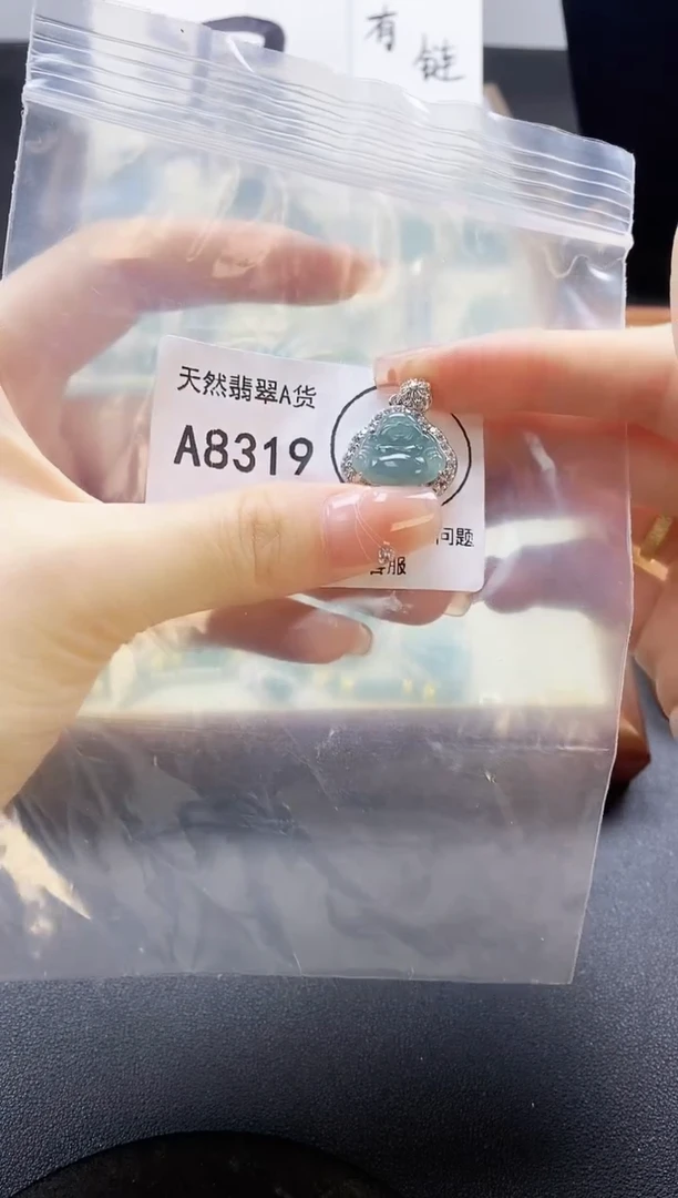 翡翠未镶嵌吊坠(赠链)天然翡翠A货