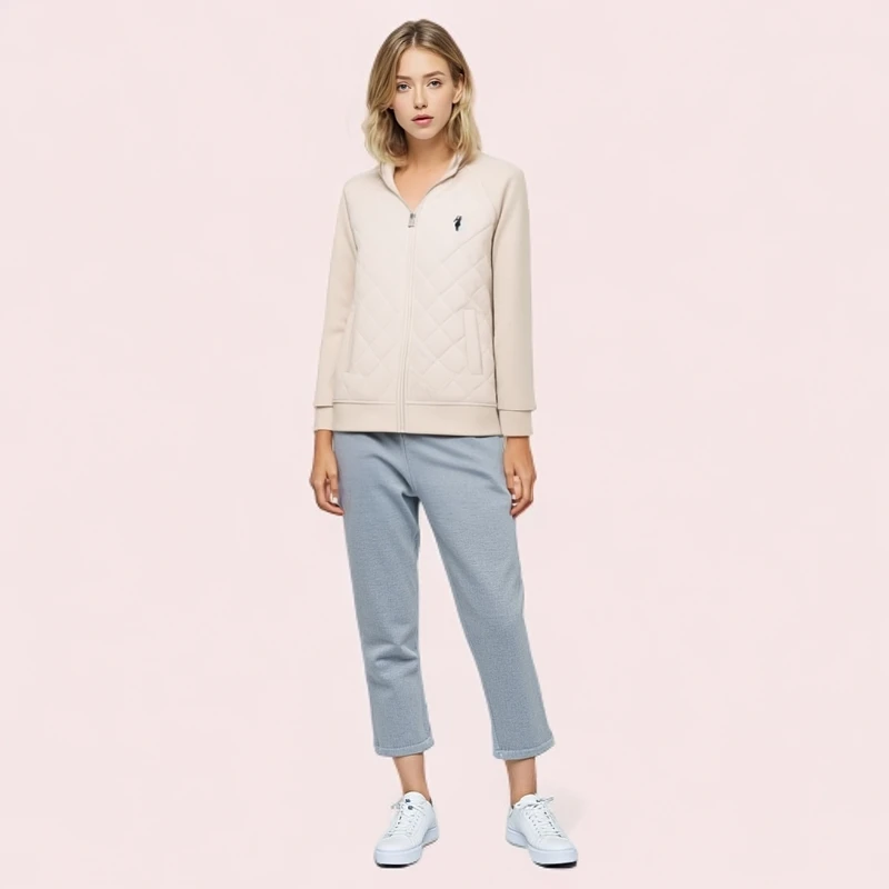 YQY-【小马立领】2024新款女冬款石墨烯加厚防风绗棉外套-2347