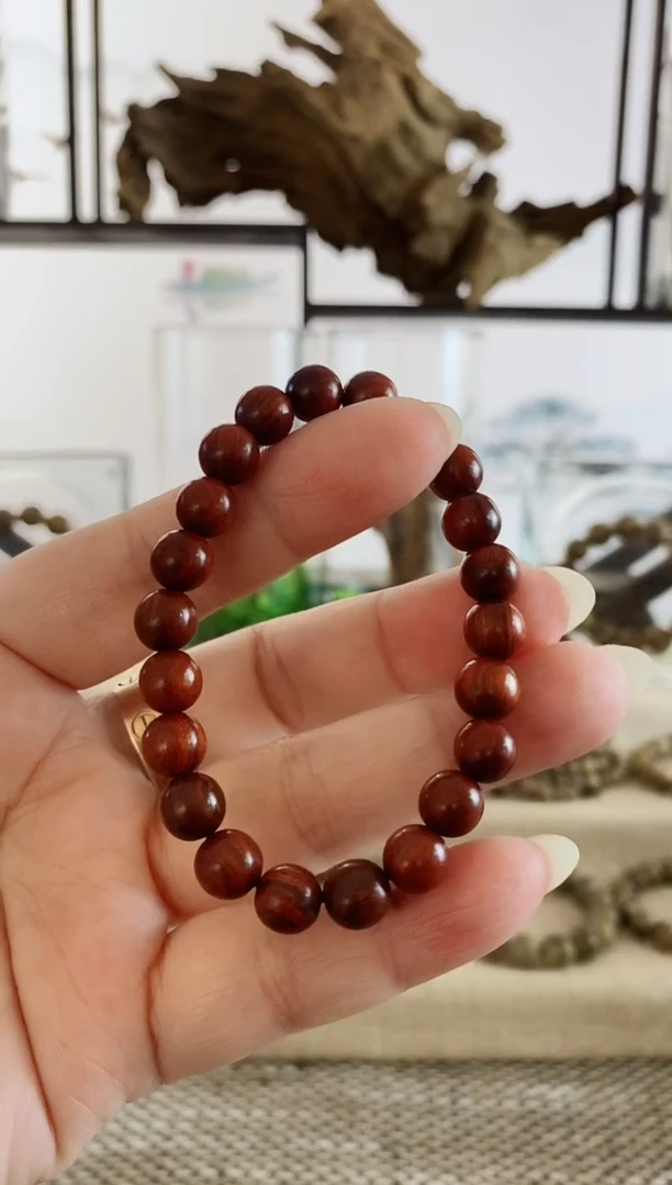 非洲檀香无事牌巴西猫眼红檀8MM单圈