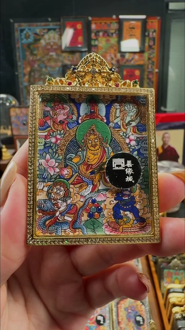 吊坠 壹善缘城手绘唐卡五路