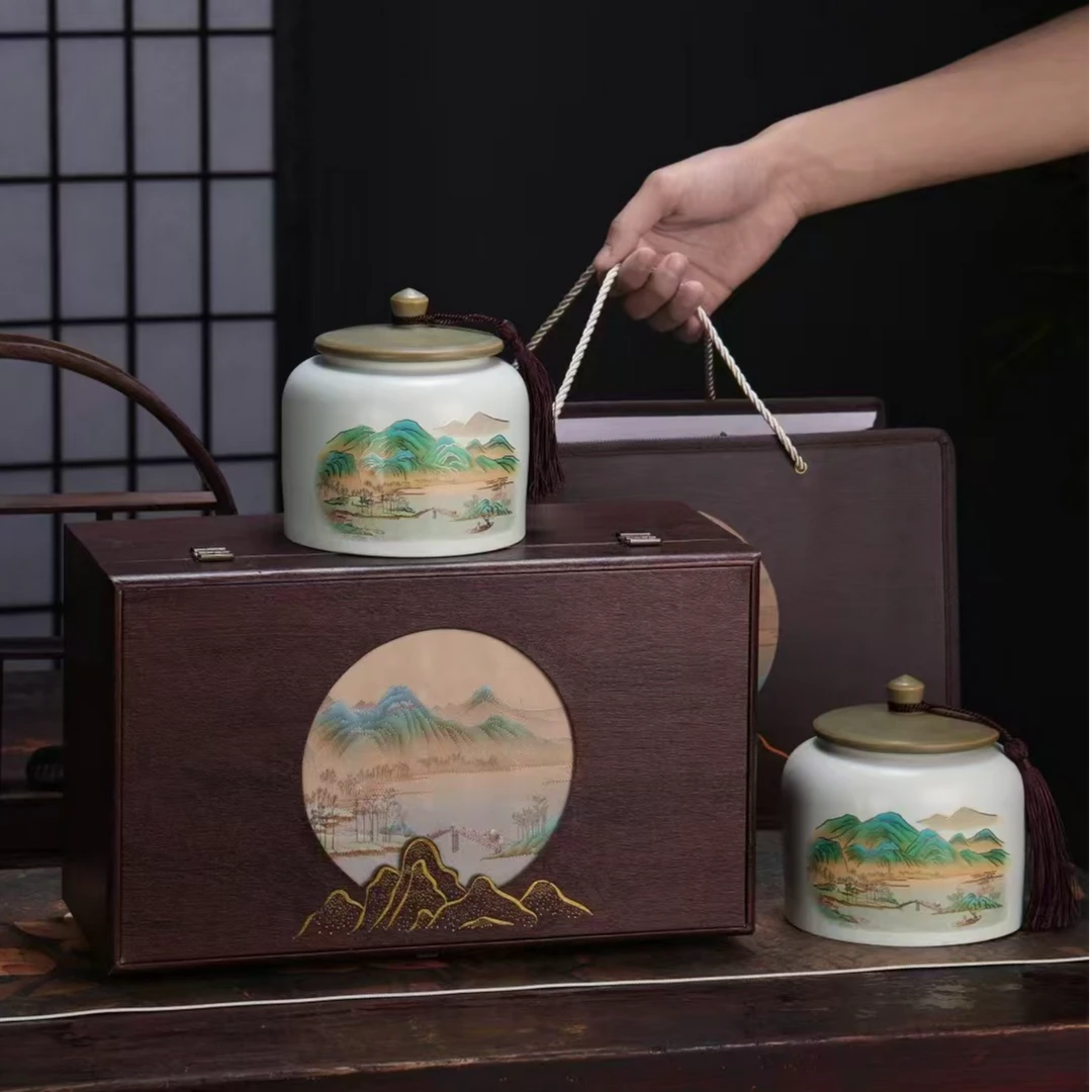 【大团圆】单丛 乌龙茶 双陶瓷罐实木礼盒装 300克