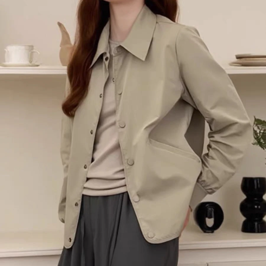 【春款上新】女士韩系宽松显瘦衬衫式夹克25100