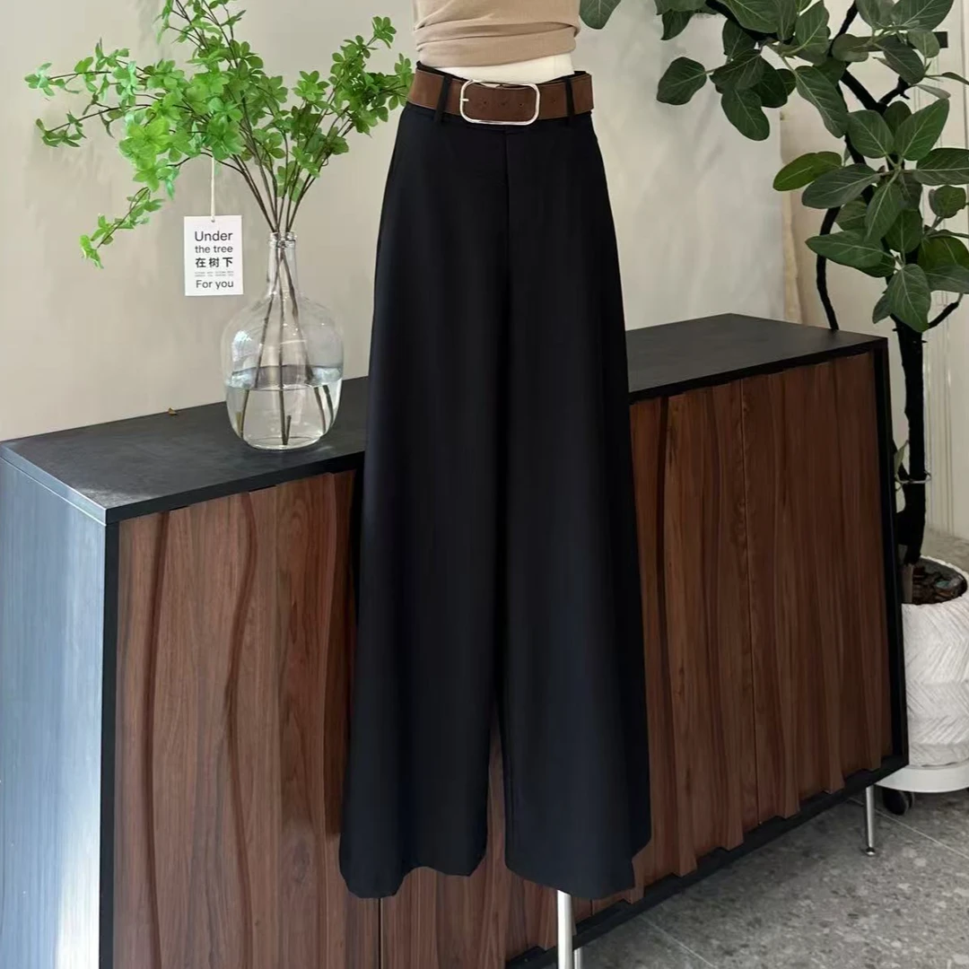 【慵懒出街】新款高级感垂感裤子-717（今天拍配腰带）-XJ