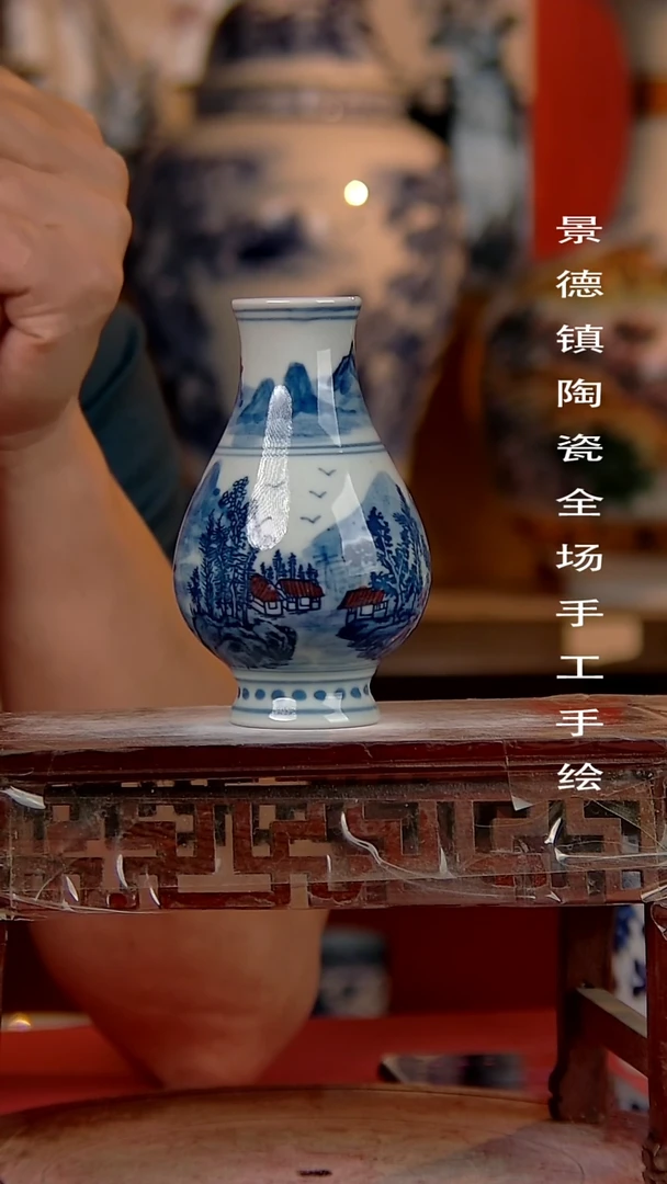 摆件景德镇陶瓷 手工手绘